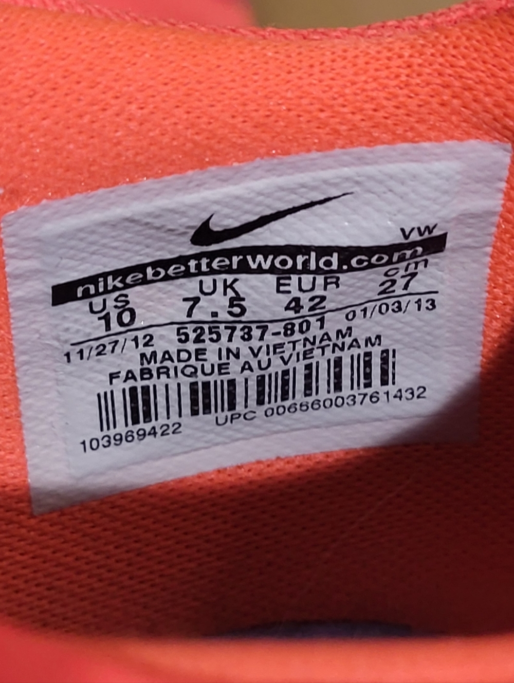 Nike Training in Season TR2 Women's Neon Orange Memory Foam Cross Trainer Shoes - Picture 2 of 5